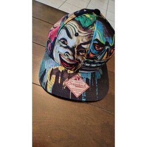 NEW Exclusive Batman All Over Print Original SnapBack NWT Joker Robin Catwoman